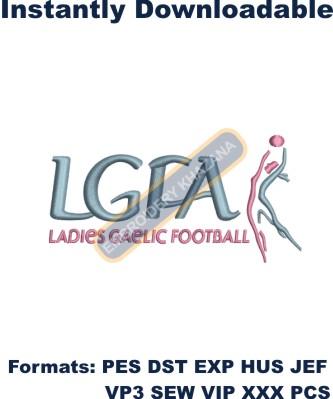 Lgfa football embroidery design